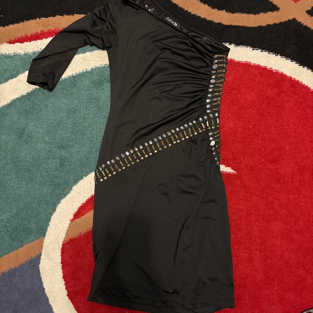 Little black dress with beading detail